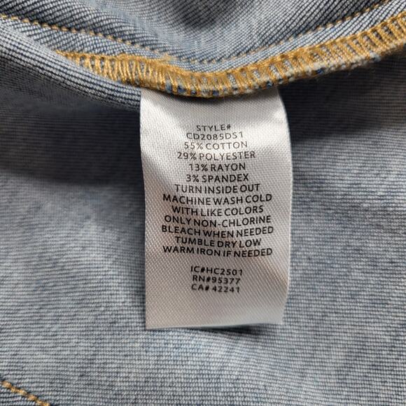 Sanctuary Denim Jean Mini Dress Point Collar Long Sleeve Button Down Small - Picture 8 of 8